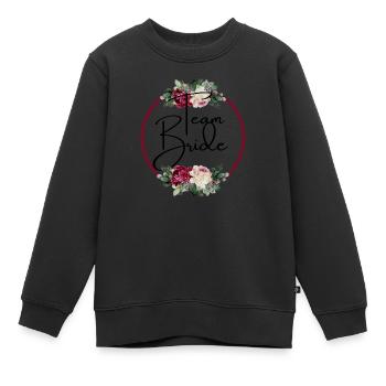 Team Floral Strap - passendes T-Shirt - Kinder Premium Organic Sweatshirt - Schwarz - Vorne - AI Model Kid Female (0cm)
