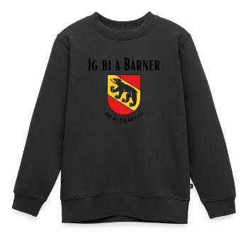 Ig bi ä Bärner - Kinder Premium Organic Sweatshirt - Schwarz - Vorne - AI Model Kid Female (0cm)