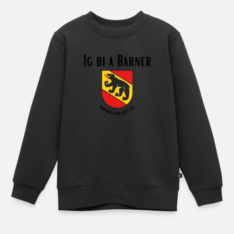 Ig bi ä Bärner - Kinder Premium Organic Sweatshirt - Schwarz