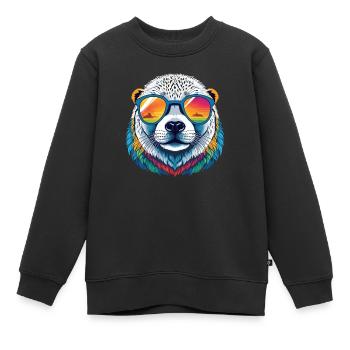 Siegel - Kinder Premium Organic Sweatshirt - Schwarz - Vorne - AI Model Kid Female (0cm)