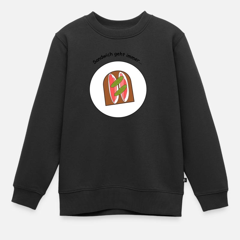Sandwich always works - Kids Premium Organic Sweatshirt - black