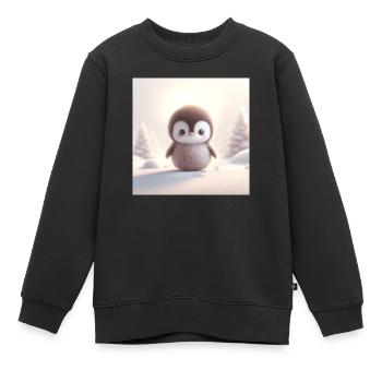 Pinguine snow 1 - Kinder Premium Organic Sweatshirt - Schwarz - Vorne - AI Model Kid Female (0cm)