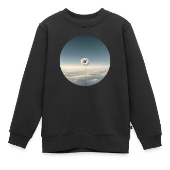 Himmelsblüte Zen - Kinder Premium Organic Sweatshirt - Schwarz - Vorne - AI Model Kid Female (0cm)