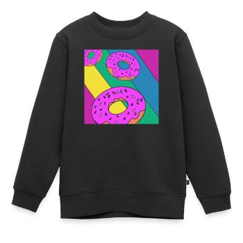 Donut - Sweat Premium enfant bio - noir - Devant - AI Model Kid Female (0cm)