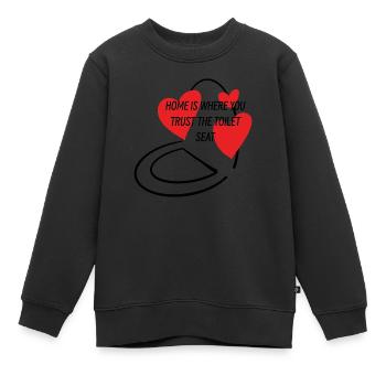 Lunette - Sweat Premium enfant bio - noir - Devant - AI Model Kid Female (0cm)