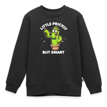 Petit piquant mais intelligent - Sweat Premium enfant bio - noir - Devant - AI Model Kid Female (0cm)