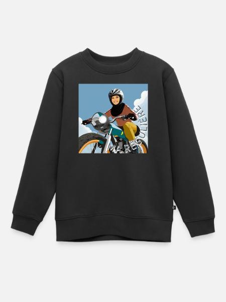 motarde japonaise - Sweat Premium enfant bio - noir