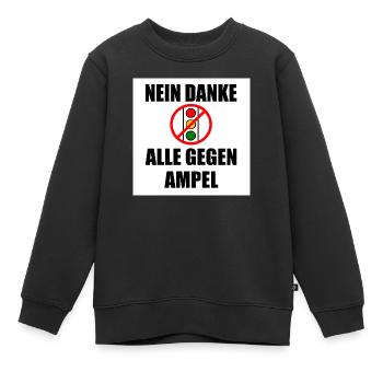 Nein danke ampel - Kinder Premium Organic Sweatshirt - Schwarz - Vorne - AI Model Kid Female (0cm)