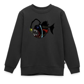 anglerfisch - Kinder Premium Organic Sweatshirt - Schwarz - Vorne - AI Model Kid Female (0cm)