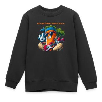 Gemüse Rebell für Kinder und Erwachsene - Kinder Premium Organic Sweatshirt - Schwarz - Vorne - AI Model Kid Female (0cm)