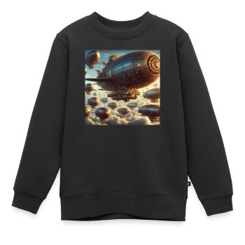 luftschiff - Kinder Premium Organic Sweatshirt - Schwarz - Vorne - AI Model Kid Female (0cm)