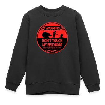 Bellyboat-Warnung - Kinder Premium Organic Sweatshirt - Schwarz - Vorne - AI Model Kid Female (0cm)