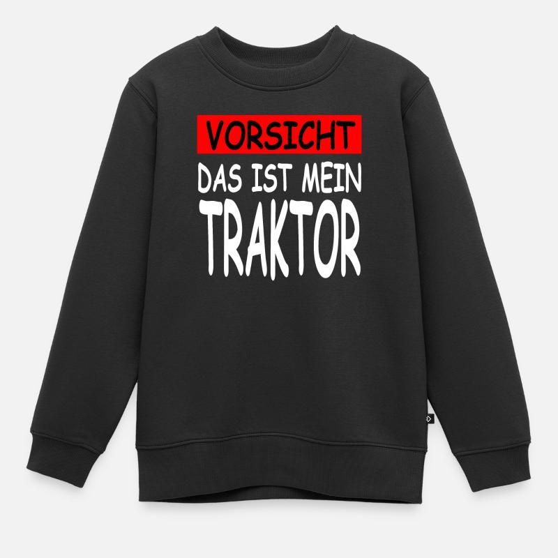Traktor - Kinder Premium Organic Sweatshirt - Schwarz