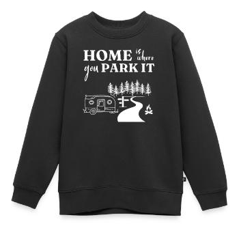 Home is where you Park it - Kinder Premium Organic Sweatshirt - Schwarz - Vorne - AI Model Kid Female (0cm)