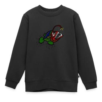 Anglerfisch - Kinder Premium Organic Sweatshirt - Schwarz - Vorne - AI Model Kid Female (0cm)