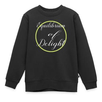 Présent Idée présente Équilibre holistique - Sweat Premium enfant bio - noir - Devant - AI Model Kid Female (0cm)