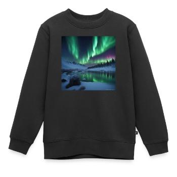 paysage - Sweat Premium enfant bio - noir - Devant - AI Model Kid Female (0cm)