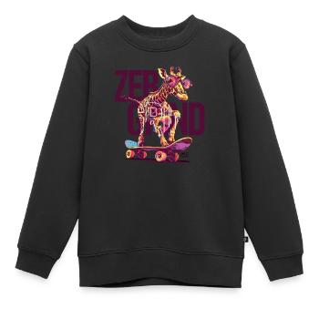 ZebGrind - Kinder Premium Organic Sweatshirt - Schwarz - Vorne - AI Model Kid Female (0cm)