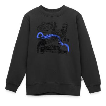 Mülheimer Wahrzeichen - Kinder Premium Organic Sweatshirt - Schwarz - Vorne - AI Model Kid Female (0cm)