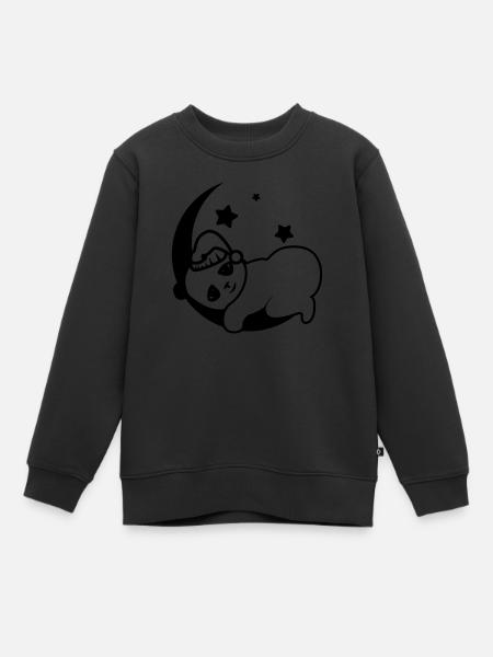 joli panda mingion qui dors - Sweat Premium enfant bio - noir