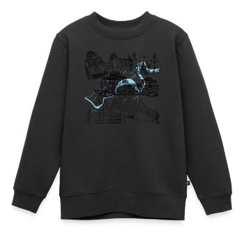 Les monuments d’Essen - Sweat Premium enfant bio - noir - Devant - AI Model Kid Female (0cm)