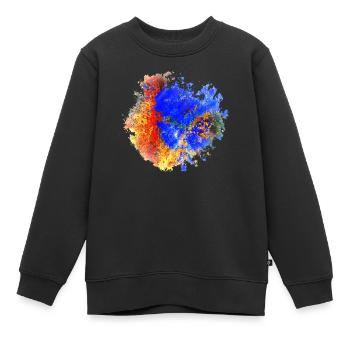 "ExON" by Acryl Galerie & Design - Kinder Premium Organic Sweatshirt - Schwarz - Vorne - AI Model Kid Female (0cm)
