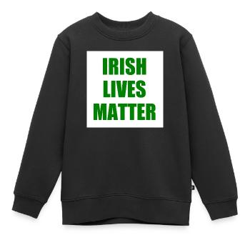 irish lives matter - Kinder Premium Organic Sweatshirt - Schwarz - Vorne - AI Model Kid Female (0cm)
