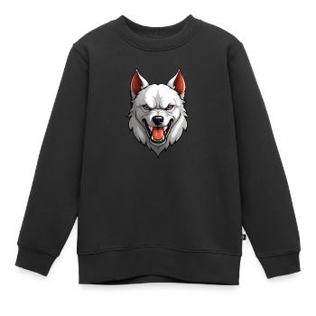 Dog Evil - Kids Premium Organic Sweatshirt - black - Front - AI Model Kid Female (0cm)