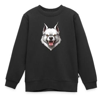 Dog Evil - Kids Premium Organic Sweatshirt - black - Front - AI Model Kid Female (0cm)