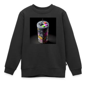 Joystick 10 - Kinder Premium Organic Sweatshirt - Schwarz - Vorne - AI Model Kid Female (0cm)