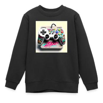 Joystick 5 - Kinder Premium Organic Sweatshirt - Schwarz - Vorne - AI Model Kid Female (0cm)