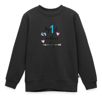 My first mother's day (boy) - Sweat Premium enfant bio - noir - Devant - AI Model Kid Female (0cm)
