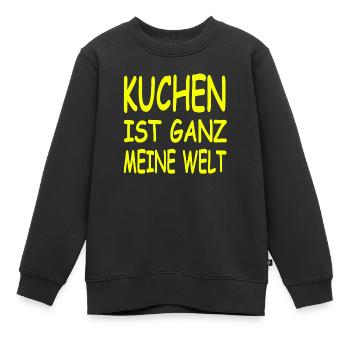 Kuchen - Kinder Premium Organic Sweatshirt - Schwarz - Vorne - AI Model Kid Female (0cm)