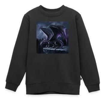 Shadow dragon - Kinder Premium Organic Sweatshirt - Schwarz - Vorne - AI Model Kid Female (0cm)