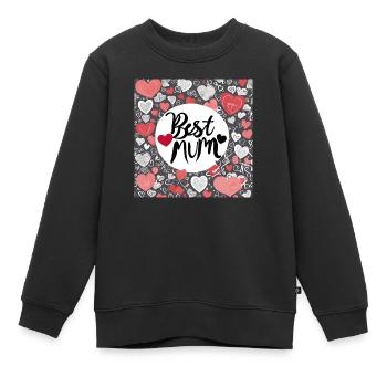 Best Mum - Kinder Premium Organic Sweatshirt - Schwarz - Vorne - AI Model Kid Female (0cm)