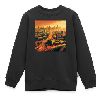 Los Angeles - Kinder Premium Organic Sweatshirt - Schwarz - Vorne - AI Model Kid Female (0cm)
