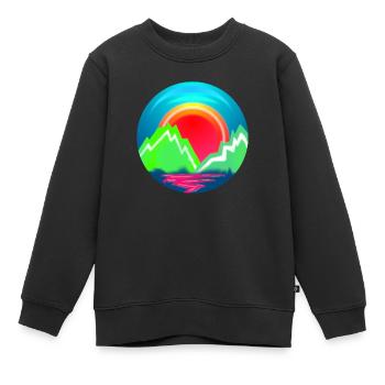 Landschaft - Kinder Premium Organic Sweatshirt - Schwarz - Vorne - AI Model Kid Female (0cm)