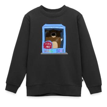 Kuscheliger Bär - Kinder Premium Organic Sweatshirt - Schwarz - Vorne - AI Model Kid Female (0cm)