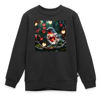 Sanctuaire cristal - Sweat Premium enfant bio - noir - Devant - AI Model Kid Female (0cm)