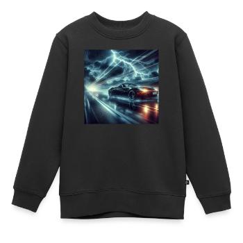 Auto - Kinder Premium Organic Sweatshirt - Schwarz - Vorne - AI Model Kid Female (0cm)
