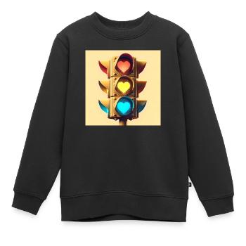 Dont Stop! - Kinder Premium Organic Sweatshirt - Schwarz - Vorne - AI Model Kid Female (0cm)