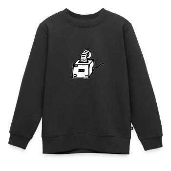 Imprimante de reçus Gastro Gastronomie - Sweat Premium enfant bio - noir - Devant - AI Model Kid Female (0cm)