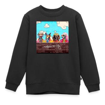 Modern Society - Kinder Premium Organic Sweatshirt - Schwarz - Vorne - AI Model Kid Female (0cm)
