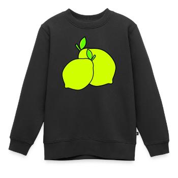 zitronen - Kinder Premium Organic Sweatshirt - Schwarz - Vorne - AI Model Kid Female (0cm)