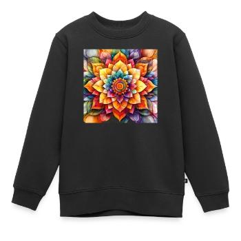 Mandala Time 2 - Kinder Premium Organic Sweatshirt - Schwarz - Vorne - AI Model Kid Female (0cm)
