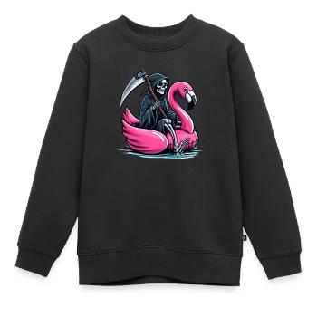 Faucheur de vacances - Sweat Premium enfant bio - noir - Devant - AI Model Kid Female (0cm)