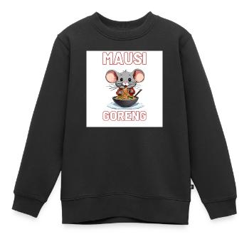 Mausi-Goreng - Kinder Premium Organic Sweatshirt - Schwarz - Vorne - AI Model Kid Female (0cm)