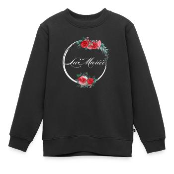 Die rote Blumenbraut - Braut Geschenkidee - Kinder Premium Organic Sweatshirt - Schwarz - Vorne - AI Model Kid Female (0cm)