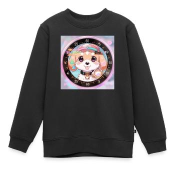 Auf dem Weg zum Abenteuer - Kinder Premium Organic Sweatshirt - Schwarz - Vorne - AI Model Kid Female (0cm)