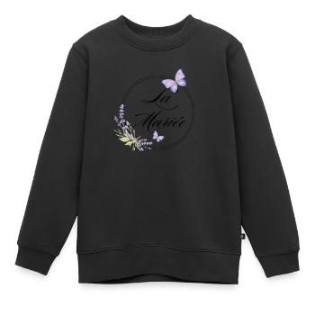 La mariée papillon -idée cadeau la mariée - Sweat Premium enfant bio - noir - Devant - AI Model Kid Female (0cm)